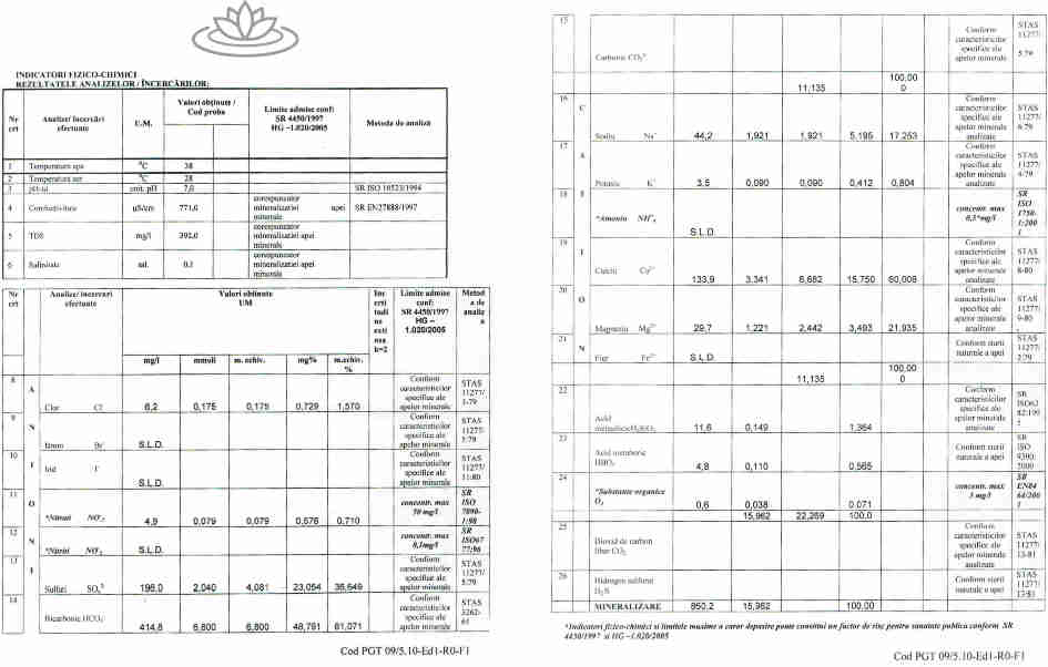 analiza apei baile felix President